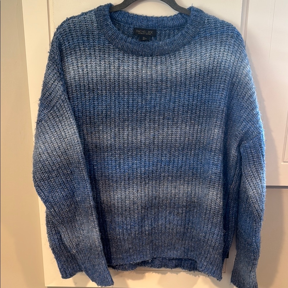 Rachel Zoe Crewneck Sweater Gradient Stripes